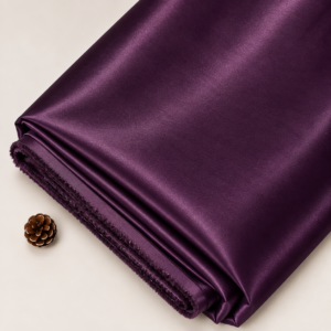 Plum Purple Satin Astar Fabric – 44 INCH WIDTH