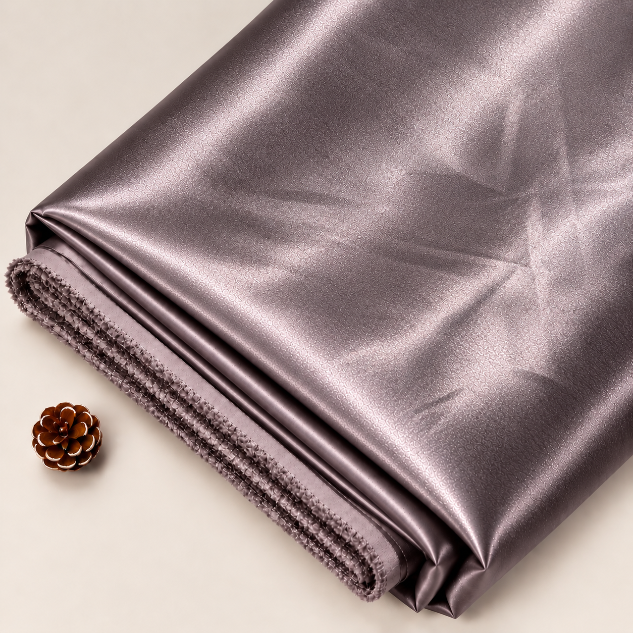 Dusty Grey Satin Astar Fabric – 44 INCH WIDTH