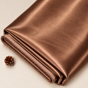 Bronze Brown Satin Astar Fabric – 44 INCH WIDTH
