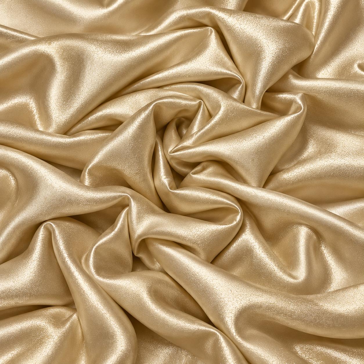 Champagne Gold Satin Astar Fabric - 44 INCH WIDTH - Image 3