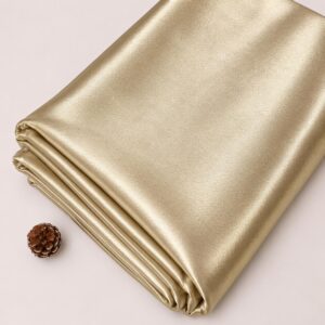 Champagne Gold Satin Astar Fabric - 44 INCH WIDTH