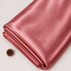 Premiumu Dusty Rose Satin Astar Fabric - 44 INCH WIDTH
