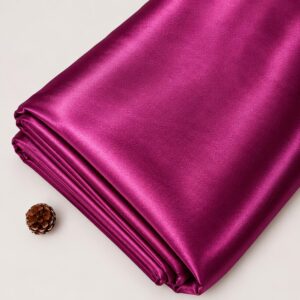 Berry Purple Satin Astar Fabric - 44 INCH WIDTH