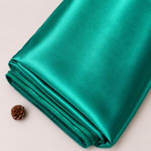 Rama Green Satin Astar Fabric - 44 INCH WIDTH