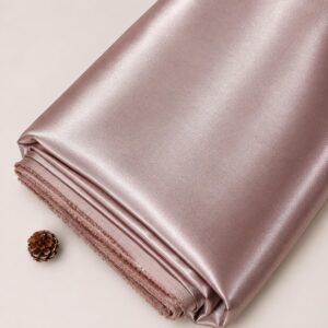 Old Rose Satin Astar Fabric - 44 INCH WIDTH