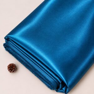 Tea Blue Satin Astar Fabric - 44 INCH WIDTH