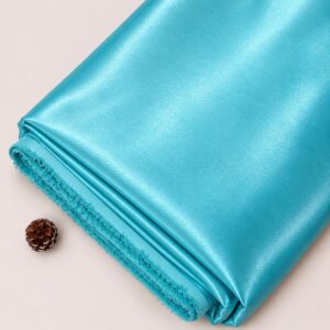 Aqua Blue Satin Astar Fabric - 44 INCH WIDTH