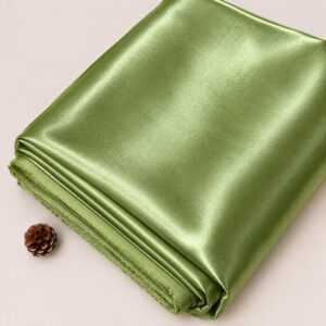Premium Sage Green Satin Astar Fabric - 44 INCH WIDTH