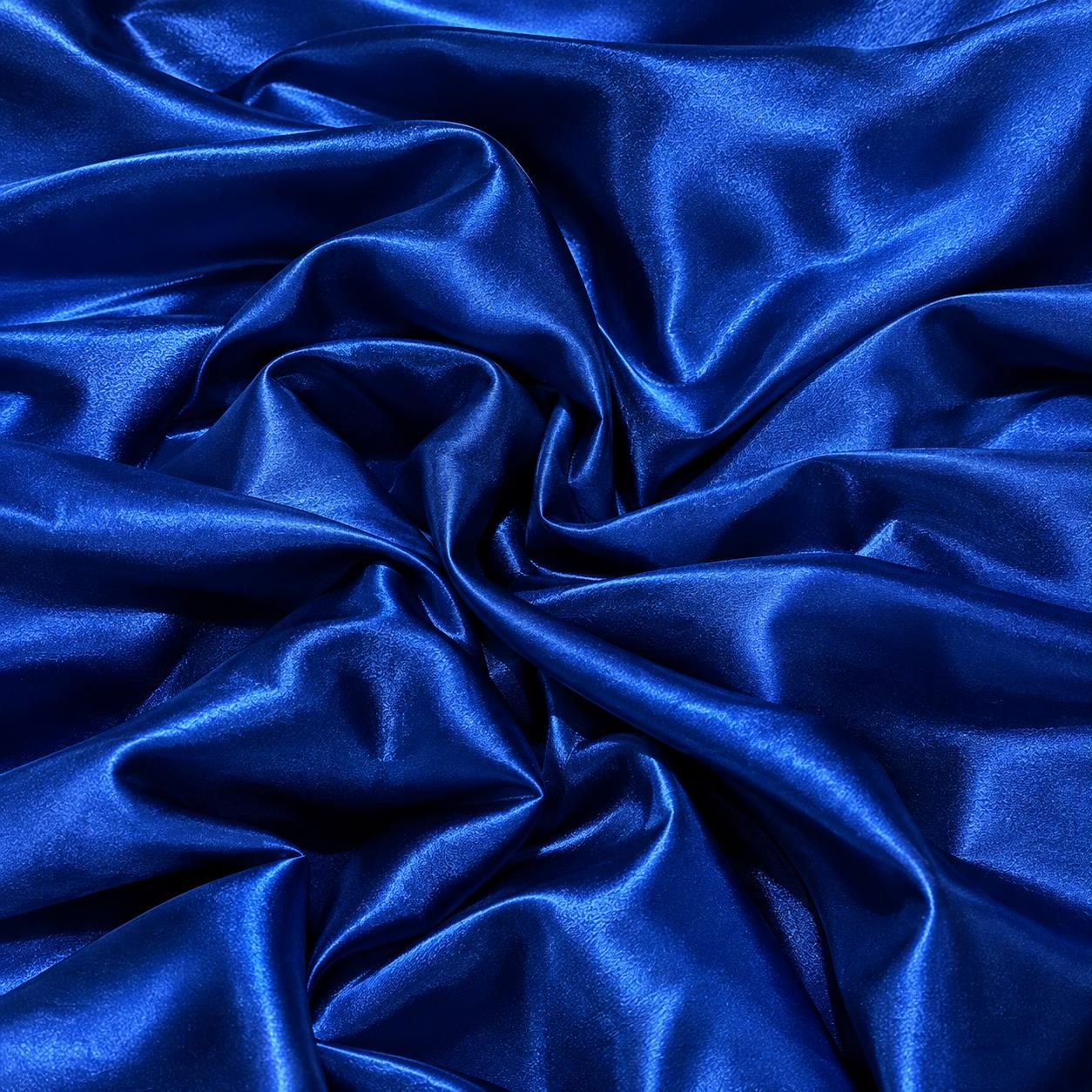 Premium Royal Blue Satin Astar Fabric - 44 INCH WIDTH - Image 2