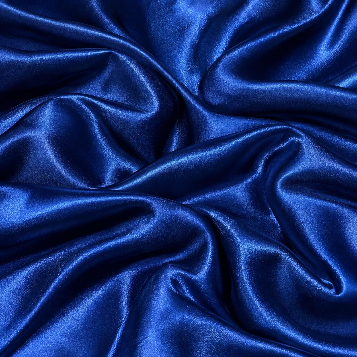 Premium Royal Blue Satin Astar Fabric - 44 INCH WIDTH - Image 3